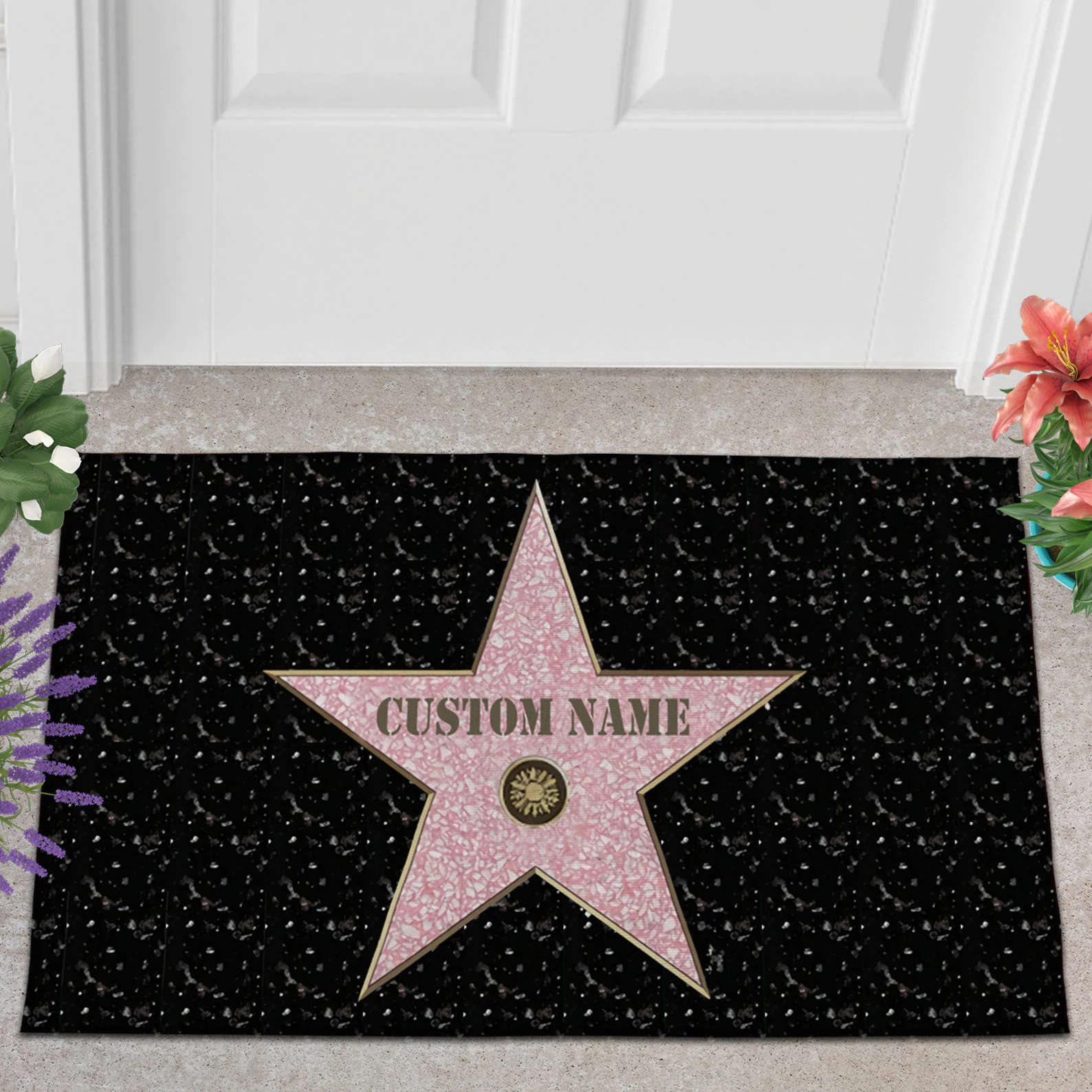 Personalized Hollywood Star Doormat