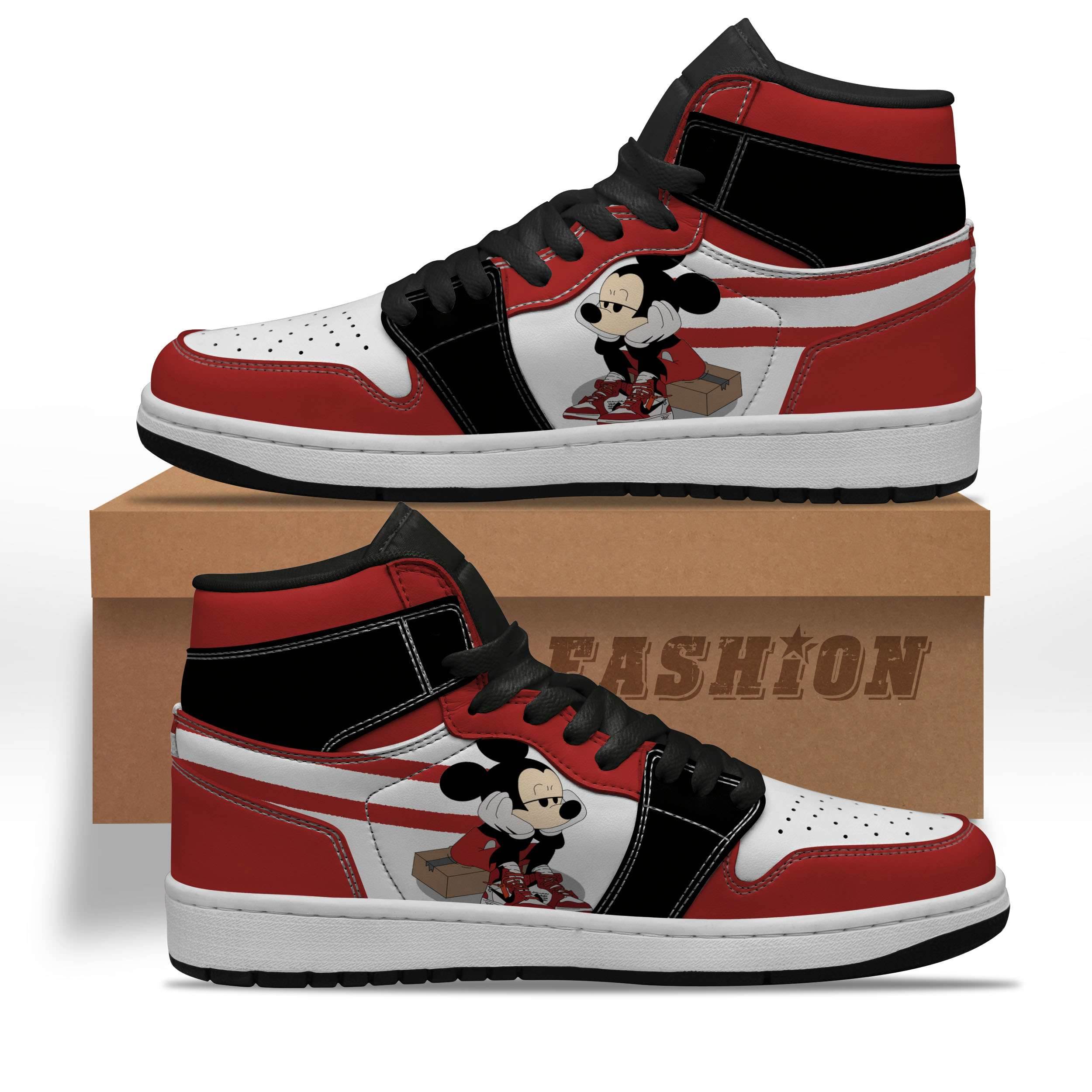 Sneakers Mickey Mouse Custom Best Seller Sku 090 Air Jordan Shoes